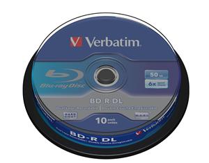 VERBATIM BD-R DL  10-pack 50GB/6x/spindle
