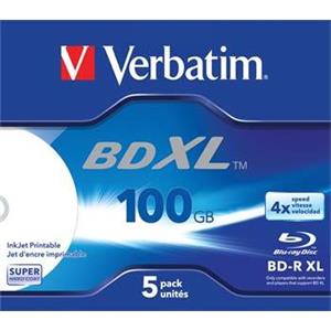 VERBATIM Blu-Ray XL 100GB 4x Recordable 5pck/bal