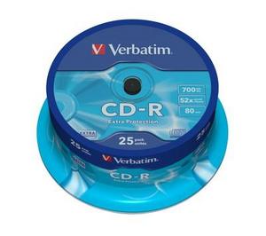 Verbatim CD-R 25 pack 52x/700MB/Extra Protection