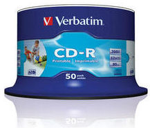Verbatim CD-R 50 pack 52x/700MB/AZO Wide Inkjet Printable
