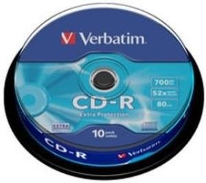 VERBATIM CD-R Verbatim DL 700MB 52x Extra protection 10-spindl RETAIL