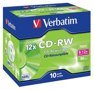 Verbatim CD-RW 8-12x/Jewel 1ks