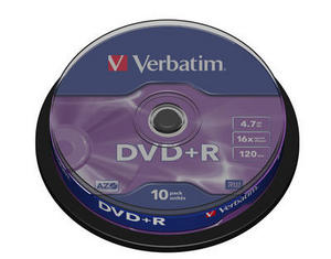 Verbatim DVD+R 10 pack 16x/4.7GB