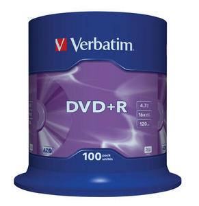 Verbatim DVD+R 100 pack 16x/4.7 GB