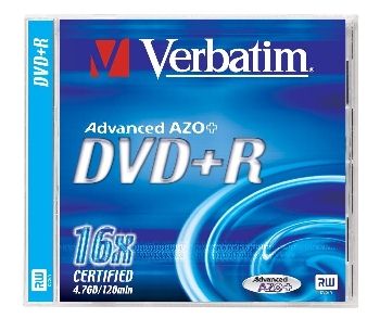 Verbatim DVD+R 16x/4.7GB/Jewel