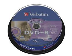 Verbatim - DVD+R 4,7GB 16x Lightscribe 10ks v cake obale