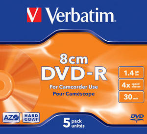 Verbatim DVD-R 4x/1.4GB/Jewel/8cm