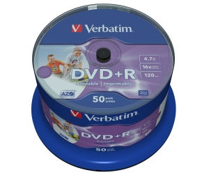 Verbatim DVD+R 50 pack 16x/4.7GB/Print