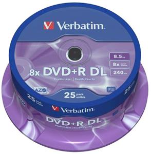 Verbatim DVD+R DL 25 pack 8x/8,5GB MATT SILVER