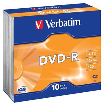 VERBATIM DVD-R Slim/16x/4.7GB
