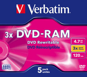 Verbatim DVD-RAM Jewel/3x/4.7GB 1ks
