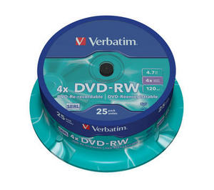 Verbatim DVD-RW 25 pack 4x/4.7GB