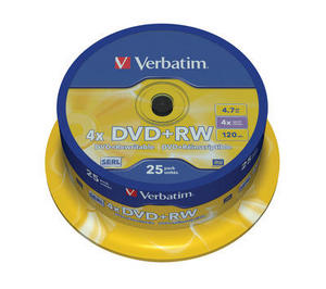 Verbatim DVD+RW 25 pack 4x/4.7GB