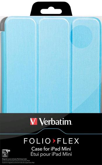 Verbatim Folio Flex Case for iPad Mini, Aqua Blue