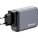 Verbatim GNC-100 cestovný adaptér, GaN, 3xUSB-C PD 100W, 1xUSB-A