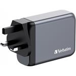 Verbatim GNC-100 cestovný adaptér, GaN, 3xUSB-C PD 100W, 1xUSB-A