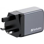 Verbatim GNC-65 cestovný adaptér, GaN, 2xUSB-C PD 65W, 1xUSB-A