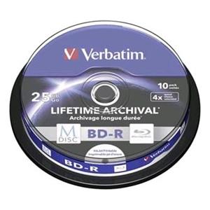 Verbatim M-DISC BD-R 4x 25GB Printable, 10ks/cake
