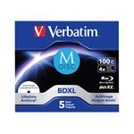 Verbatim M-DISC BD-R (5-Pack) Jewel/Printable/4x/100GB