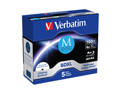 Verbatim M-DISC BD-R (5-Pack) Jewel/Printable/4x/100GB