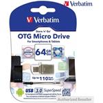 VERBATIM Micro OTG USB Flash Disk 64 GB