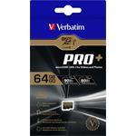 Verbatim Pro+ microSDXC 64GB + adaptér, U3