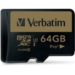 Verbatim Pro+ microSDXC 64GB + adaptér, U3