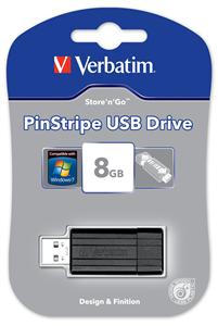 Verbatim Store 'n' Go Pinstripe 8GB, čierny