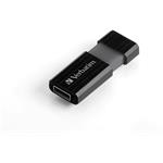 Verbatim USB flash disk, USB 2.0, 128GB, Pinstripe, čierny
