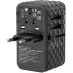 Verbatim UTA-06 cestovný adaptér, GaN, 2xUSB-C PD 100W, 2xUSB-A