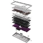 VGN V98 V2, bezdrôtová mechanická herná klávesnica, US layout, biela