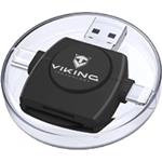 Viking VR4V1B, čítačka pamäťových kariet, 4v1, USB 3.0, čierna