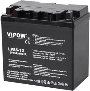 VIPOW 12V / 55Ah, gélový akumulátor