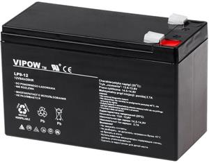 VIPOW 12V / 9Ah, bezúdržbový akumulátor