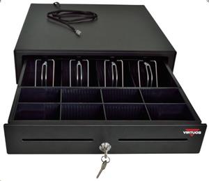Virtuos pokladní zásuvka S-410, 4B/8C, 24V, matná černá