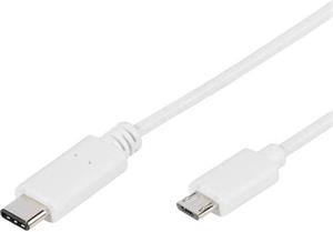 Vivanco USB3.1C-microUSB2.0 kábel M/M, 1.0m, prepojovací, biely