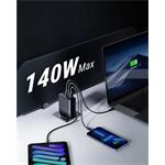 Voltme Revo 140, GaN nabíjačka s 2x USB-C a USB-A výstupom, PD 3.1, 140W, čierna