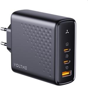 Voltme Revo 140, GaN nabíjačka s 2x USB-C a USB-A výstupom, PD 3.1, 140W, čierna