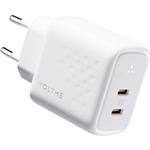 Voltme Revo 45 Duo CC, GaN nabíjačka s 2x USB-C výstupom, 45W, biela