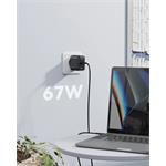 Voltme Revo 67, GaN nabíjačka s 2x USB-C a USB-A výstupom, PD 3.0, 67W, čierna