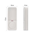 Vonkajšie tlačidlo pre domový bezdrôtový zvonček P5734, P5734B na 1x CR2032