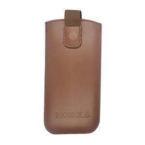 Vysouvací pouzdro pro telefon MOBIOLA MB2400, MB3200i, MB4280, kožené, hnědé