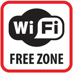 Výstražná samolepka SK - WiFi Free Zone