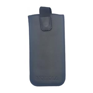 Vysúvacie puzdro pre MOBIOLA MB610, MB900, MB3120, MB3120i, MB4120 kožené, čierne