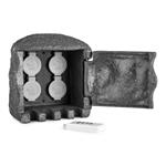 Waldbeck Power Rock Remote, záhradná zásuvka, sivá