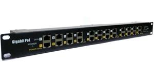 Waverf 19" pasívny POE panel 1U/12p, UTP cat5e, čierny