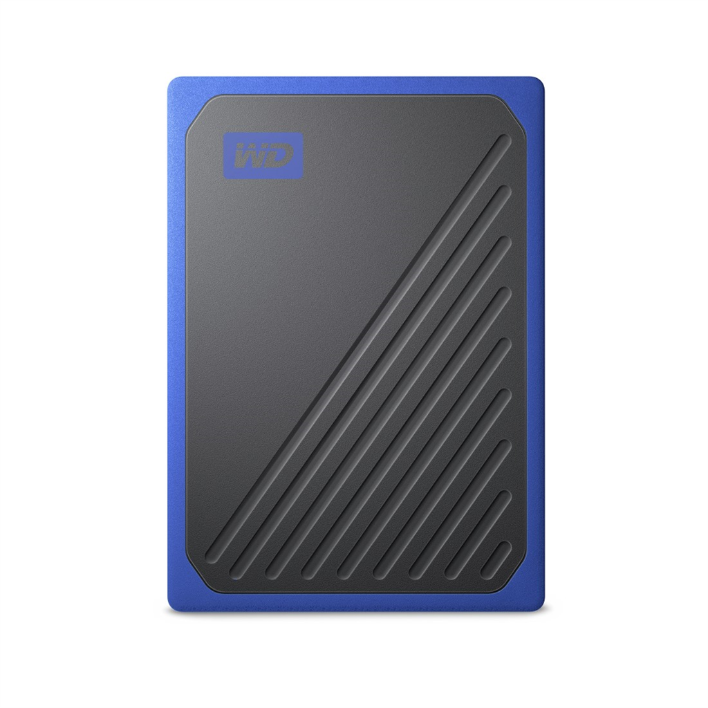 WD My Passport GO SSD 500 GB, USB 3.0, modrý