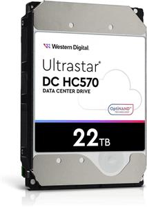 WD Ultrastar DC HC570 - Pevný disk - 22 TB - interní - 3.5" - SATA 6Gb/s - 7200 ot/min. - vyrovnávací paměť: 512 MB - pro Intel N