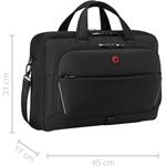 Wenger Meteor Brief, taška na notebook, 16/17", čierna