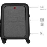 Wenger Syntry, cestovný kufor, veľkosť S, čierno-sivý